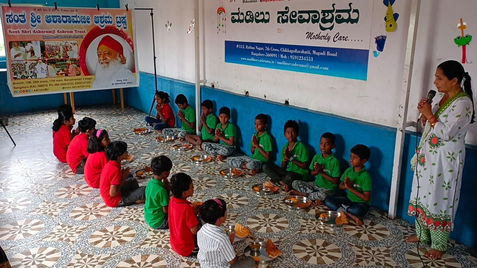  Diwali Bhandara Program at Madilu Seva Ashram, Magadi Raod.